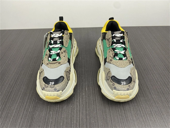 Popular Gocci x BLCG The Hacker Project Triple S Beige Green Yellow  681067 UMO20 4435