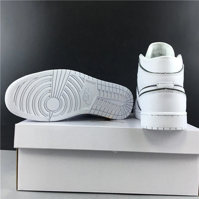 Jordan1 Mid Iridescent Reflective White CK6587- QuickDry 3763