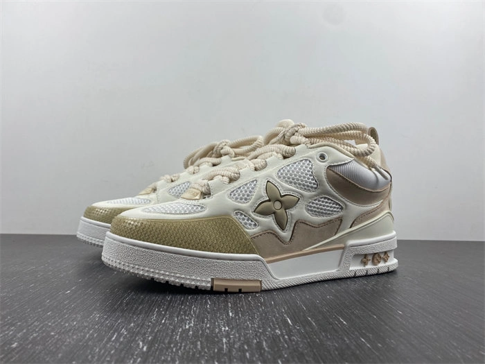 Flexible Luis Vitton LV Skate Sneaker Beige White 1AARQH 1708