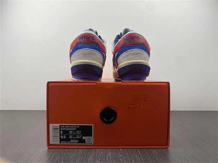 Nike Cortez 4.0 Sacai White University Red Blue Cozy 5219