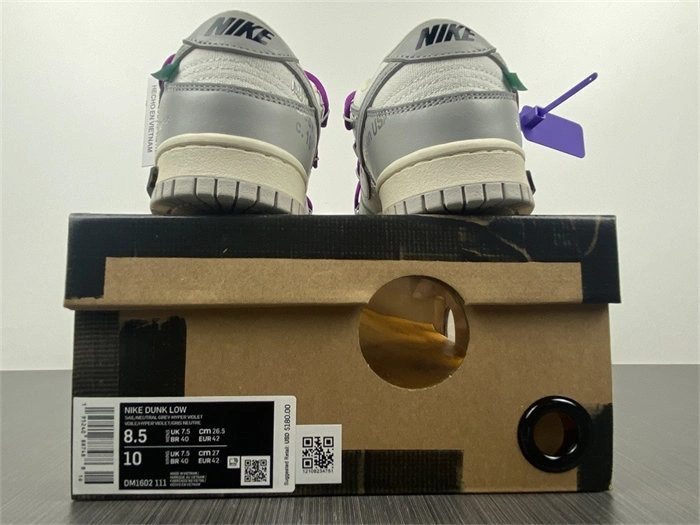 Nike Dunk Low Off-White Lot 28 DM1602- Durable 5074