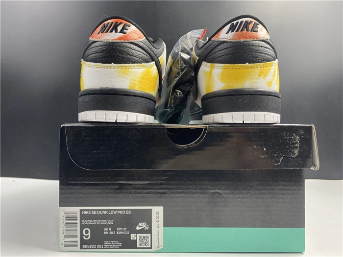 MoistureWicking Nike SB Dunk Low Raygun Tie-Dye Black BQ6832- 4903